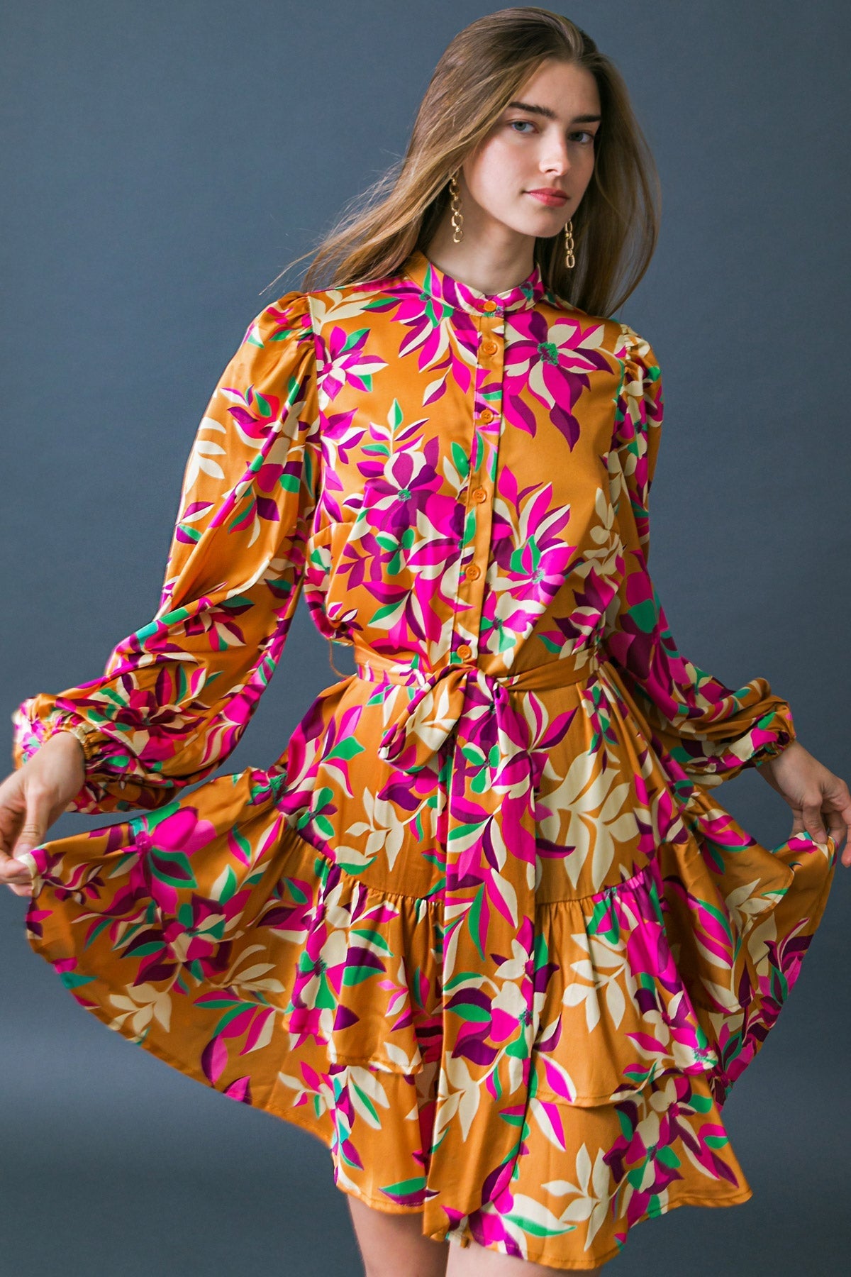 JUST BELIEVE IN ME WOVEN MINI DRESS Flying Tomato